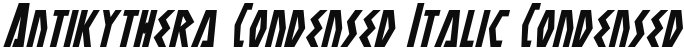 Antikythera Condensed Italic Condensed Italic