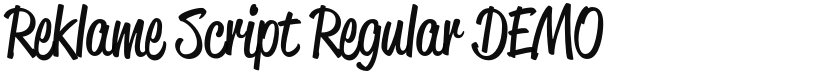 Reklame Script font download
