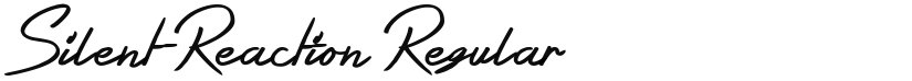 Silent Reaction font download