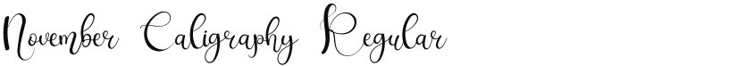 November Caligraphy font download
