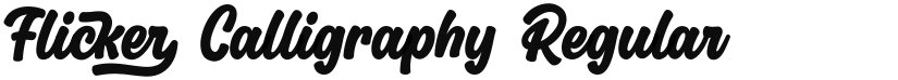 Flicker Calligraphy font download