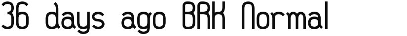 36 days ago BRK font download