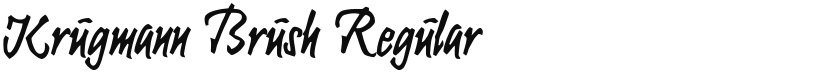 Krugmann Brush font download