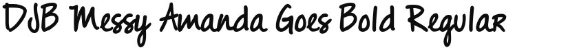 DJB Messy Amanda Goes font download