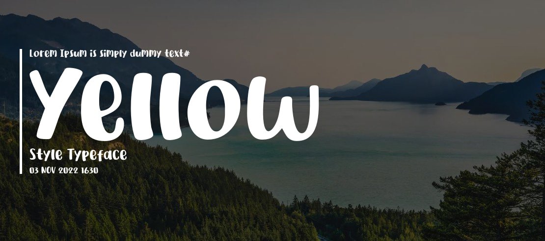 Yellow Style Font