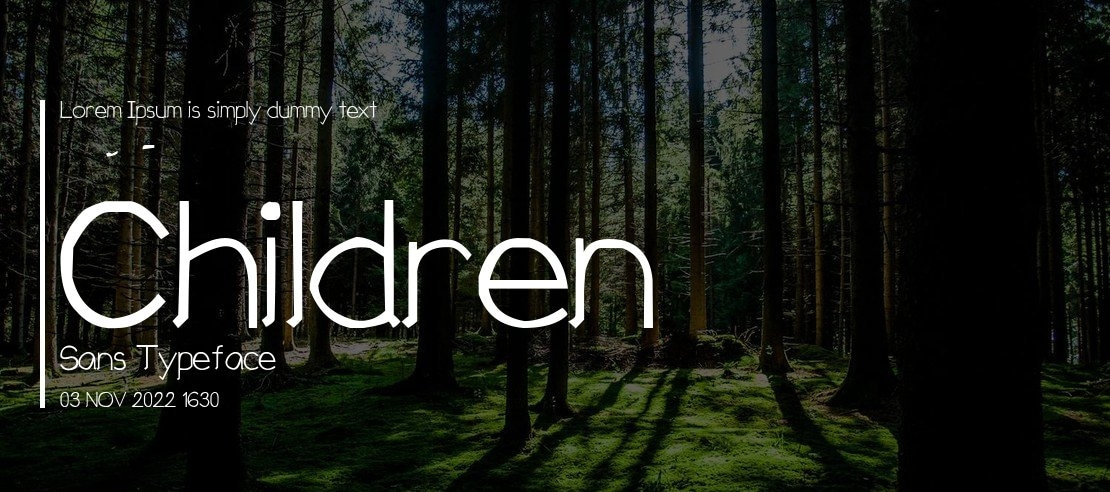 Children Sans Font Family