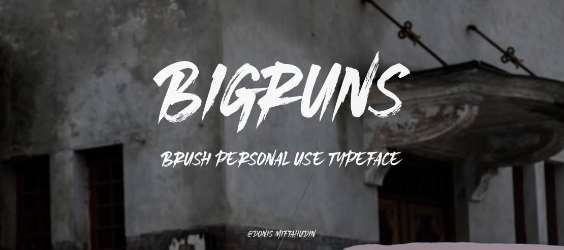 Bigruns Brush personal use Font